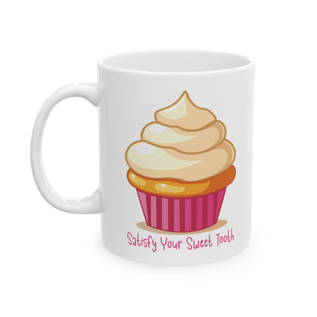 Cute Cupcake Illustration Ceramic Mug | Dessert Art Coffee Cup